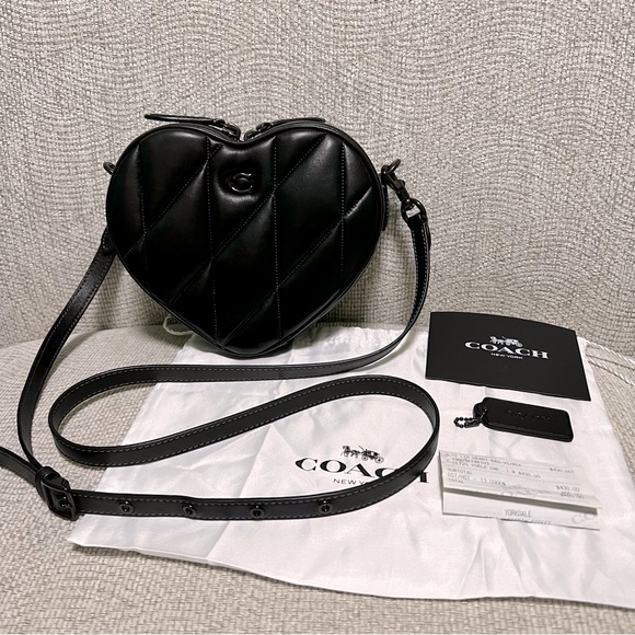 Coach Handbags - Coach quilted heart crossbody